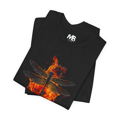 Unisex Jersey Dragonfly in Fire Short Sleeve Tee