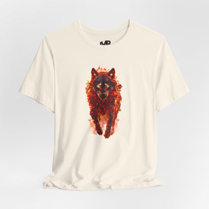 Unisex Jersey The Fire Wolf  Short Sleeve Tee